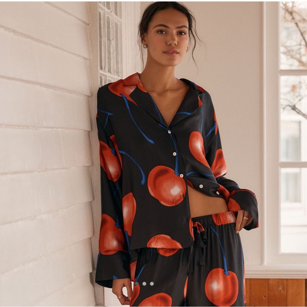 The LyreBird Silky Oversized Pajama Shirt